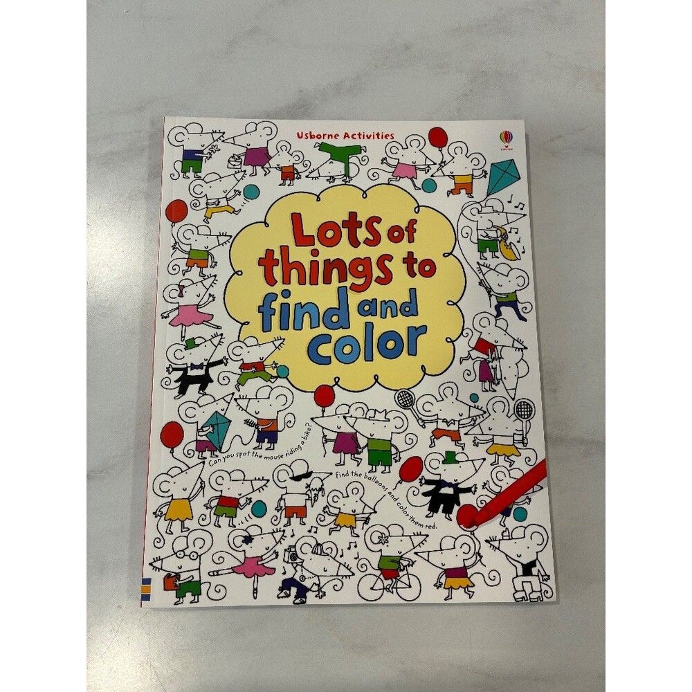 Usborne Lots of Things to Find and Color Activity Book Kids Seek & Find Coloring